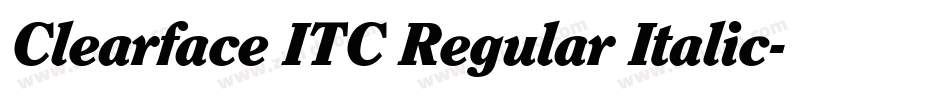 Clearface ITC Regular Italic字体转换